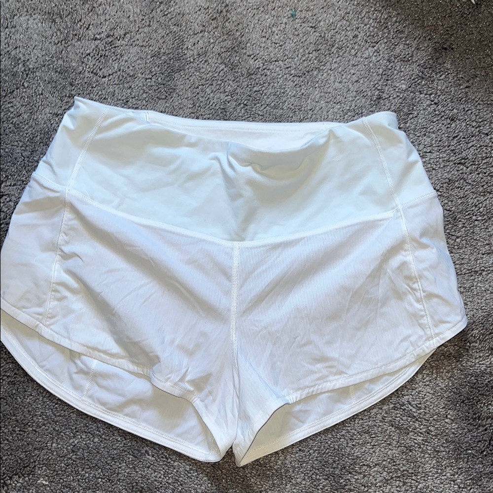Women's White Lululemon Shorts